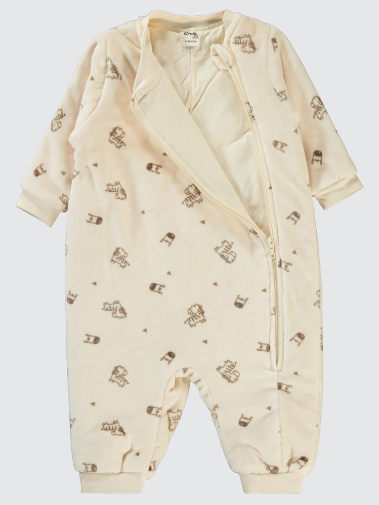 Civil Baby Zebralar Empirme 12-18 Ay Uyku Tulumu - Kahverengi