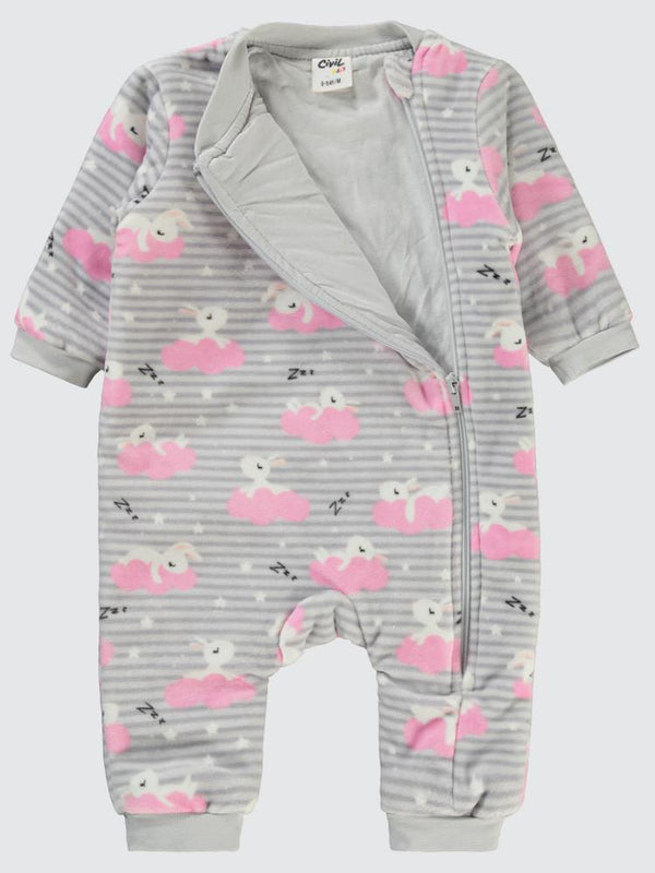 Civil Baby Uykucu Tavşan Empirme 6-9 Ay Uyku Tulumu - Gri
