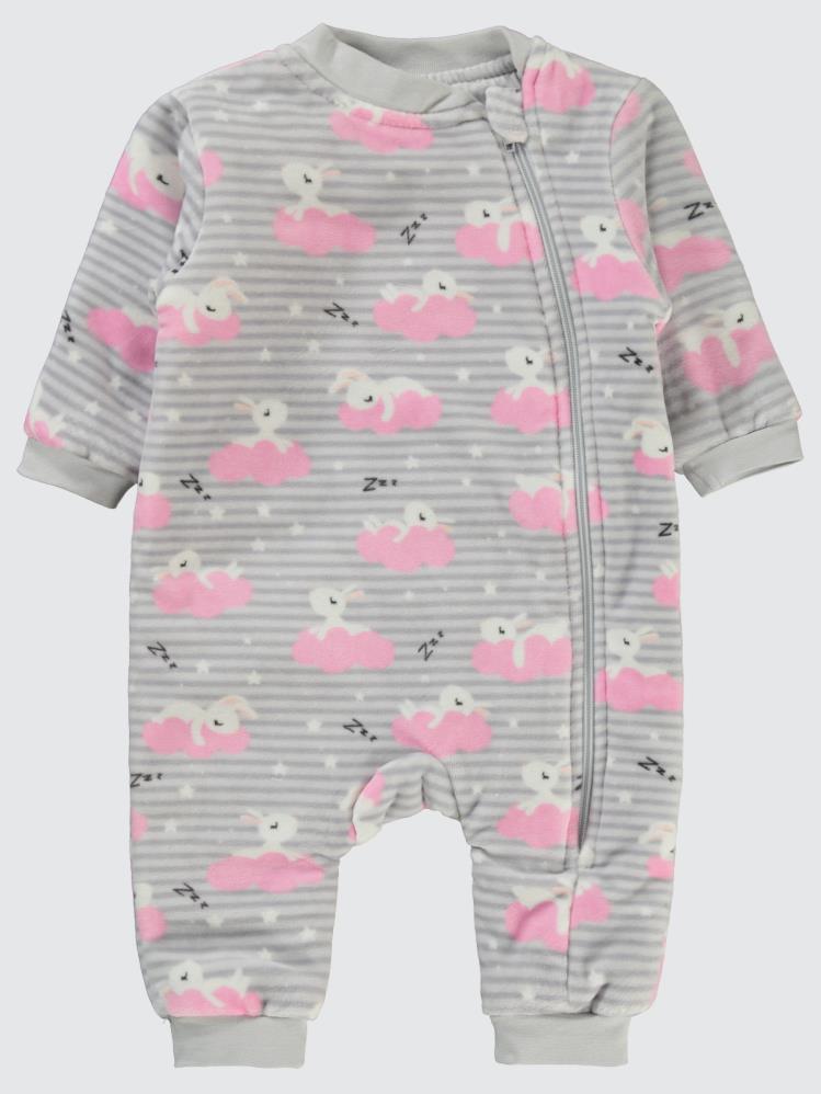 Civil Baby Uykucu Tavşan Empirme 6-9 Ay Uyku Tulumu - Gri