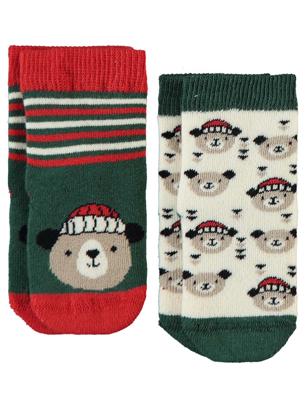 Civil Baby Bears Havlu 0-24 Ay Bebek Erk Çorap Set