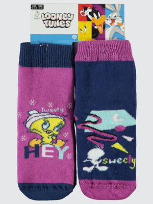 Tweety Havlu 0-24 Ay Bebek Kız Çorap Set