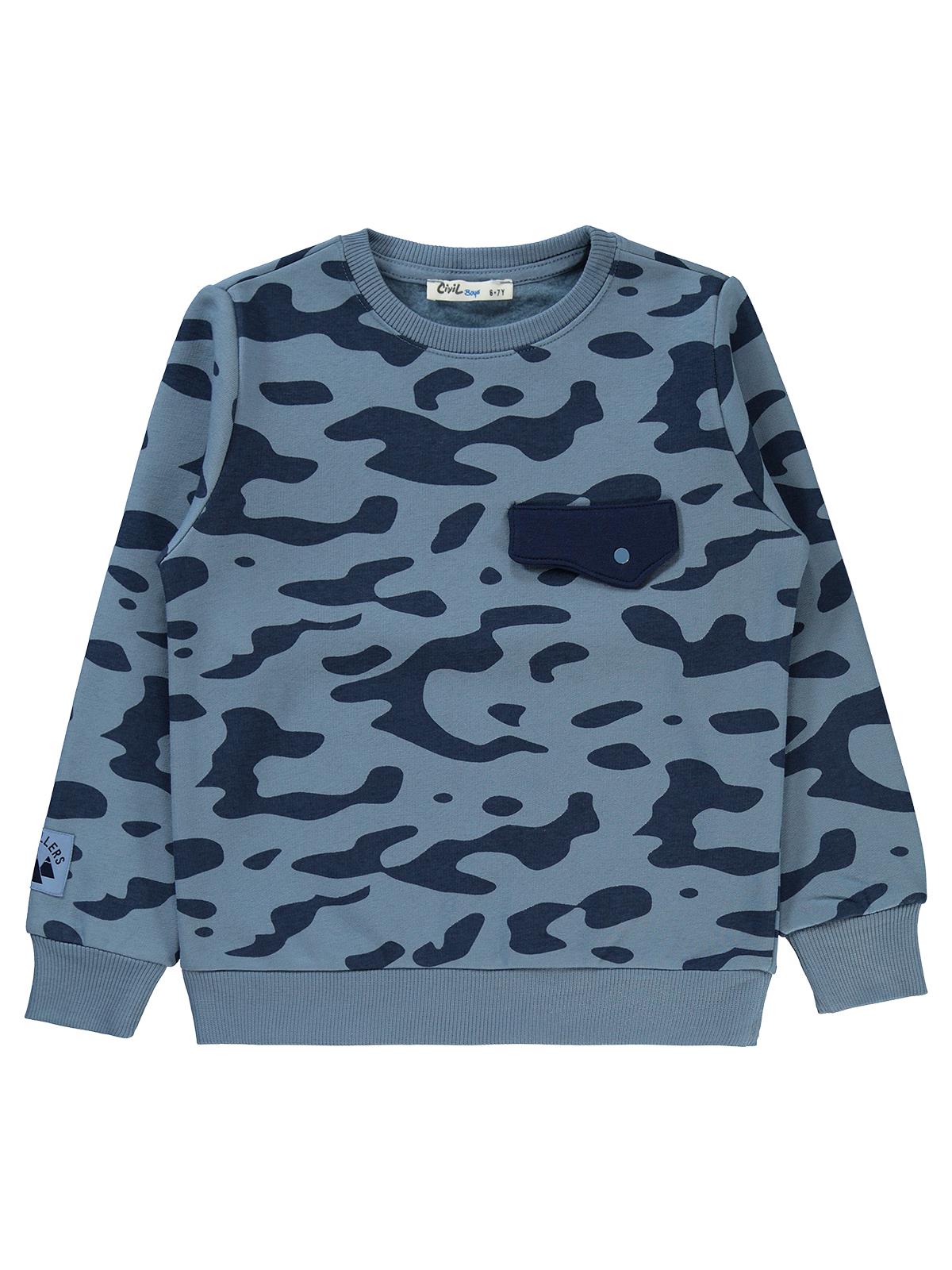 Civil Boys Mountaın Etiketli 6-9 Yaş Sweatshirt - Mavi