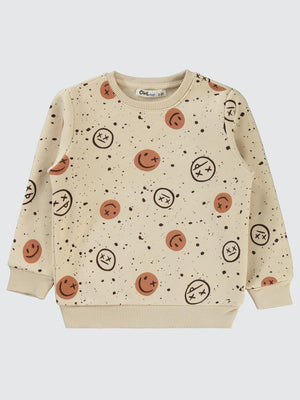 Civil Boys Emoji Empirme 2-5 Yaş Sweatshirt - Gri