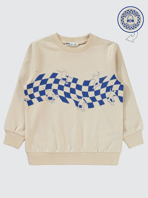 Civil Boys Skate Dama Baskılı 2-5 Yaş Sweatshirt - Gri