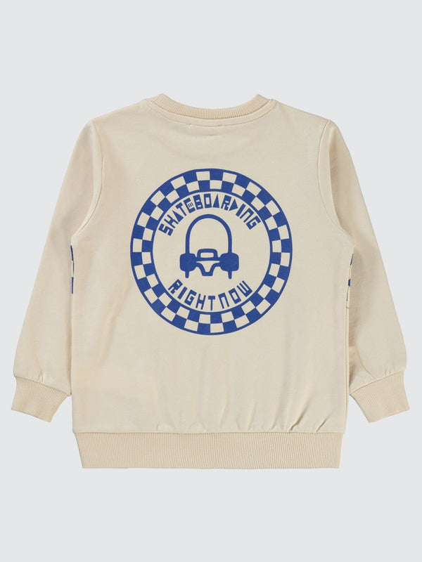 Civil Boys Skate Dama Baskılı 2-5 Yaş Sweatshirt - Gri