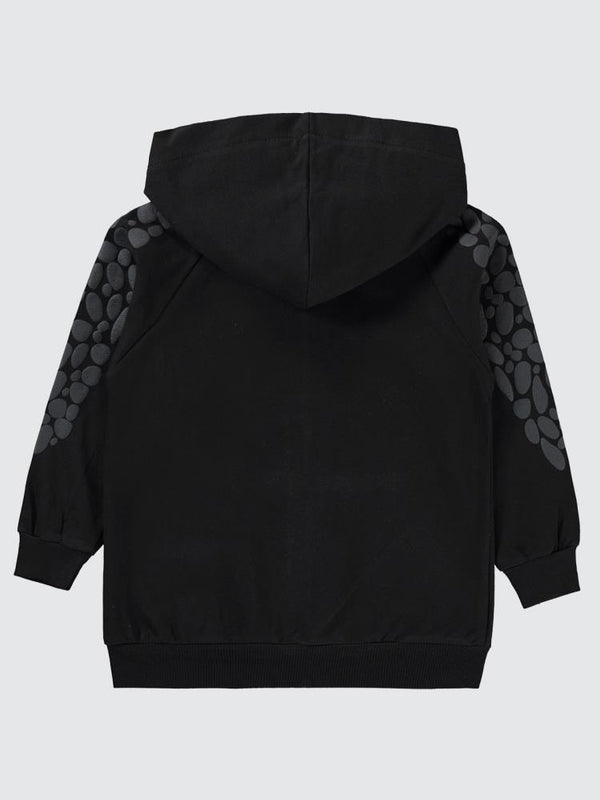 Civil Boys Dinozor Baskılı-Nakışlı 2-5 Yaş Hırka - Siyah