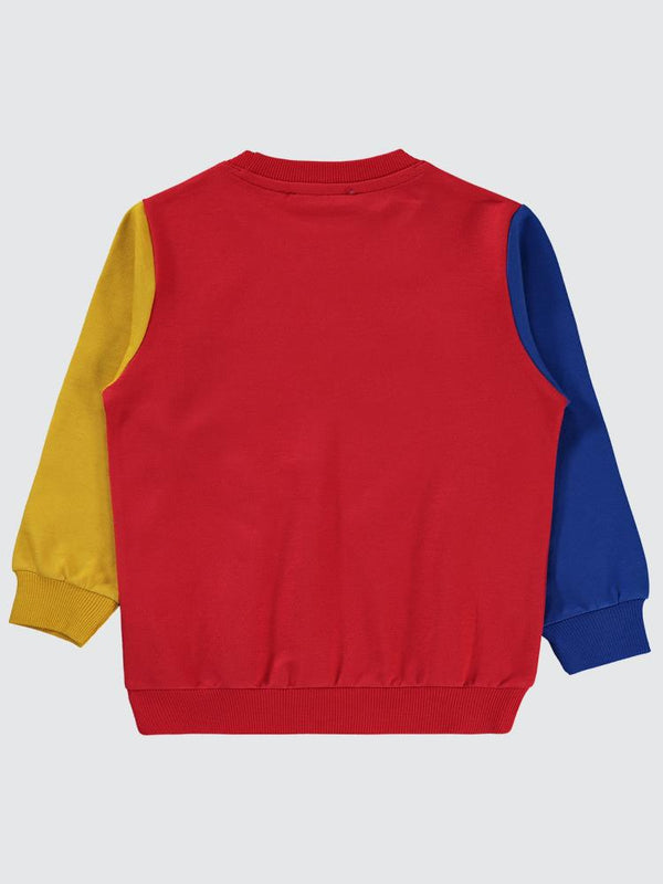 Civil Boys Best Buddıes Baskılı 2-5 Yaş Sweatshirt - Kırmızı