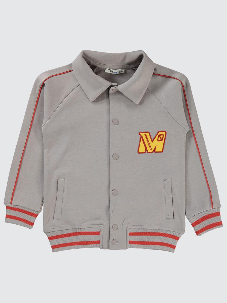 Civil Boys MPH Nakışlı Baskılı 10-13 Yaş Hırka - Gri