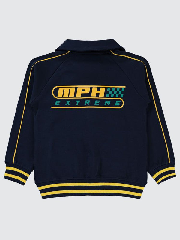 Civil Boys MPH Nakışlı Baskılı 6-9 Yaş Hırka - Lacivert