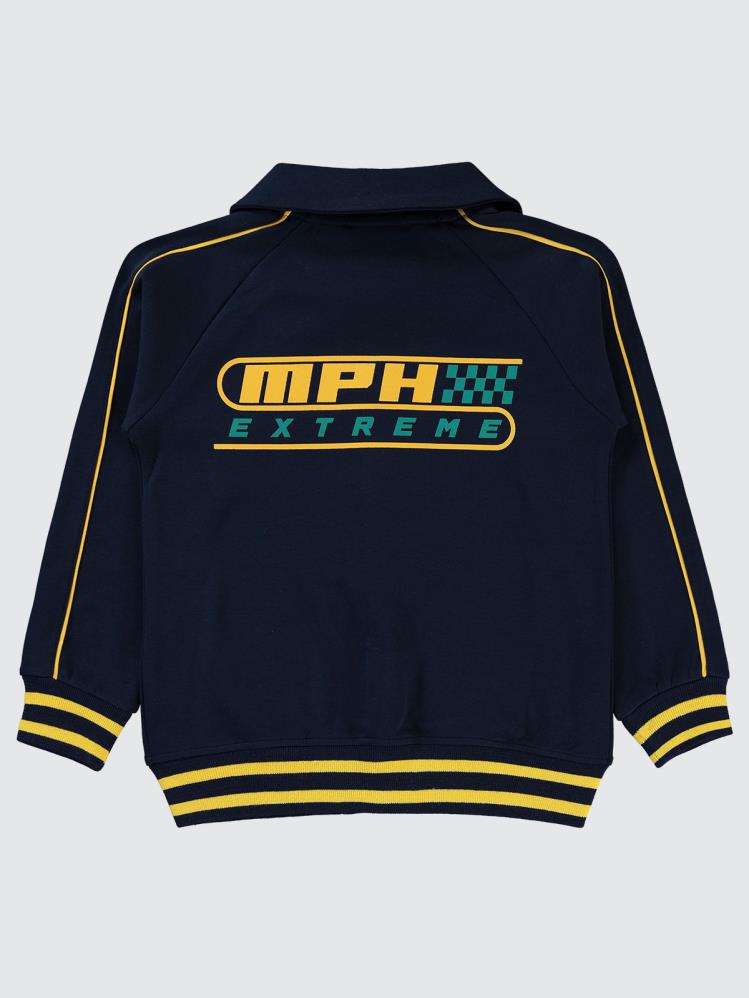 Civil Boys MPH Nakışlı Baskılı 10-13 Yaş Hırka - Lacivert