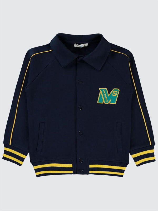 Civil Boys MPH Nakışlı Baskılı 6-9 Yaş Hırka - Lacivert