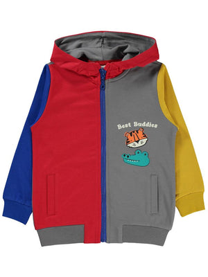 Civil Boys Best buddıes Baskılı 2-5 Yaş Hırka - Kırmızı