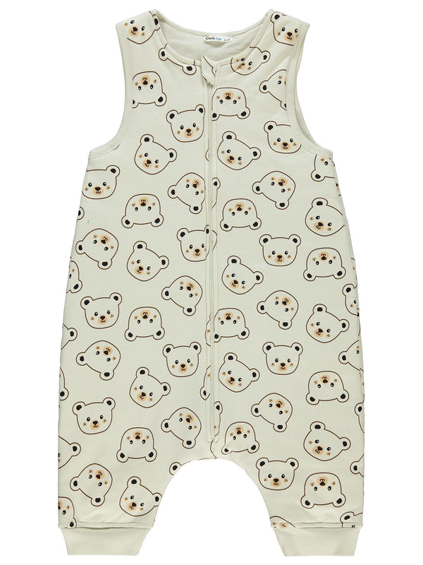 Civil Boys Ayıcık Empirme Ribanalı 2-5 Yaş Uyku Tulumu - Bej