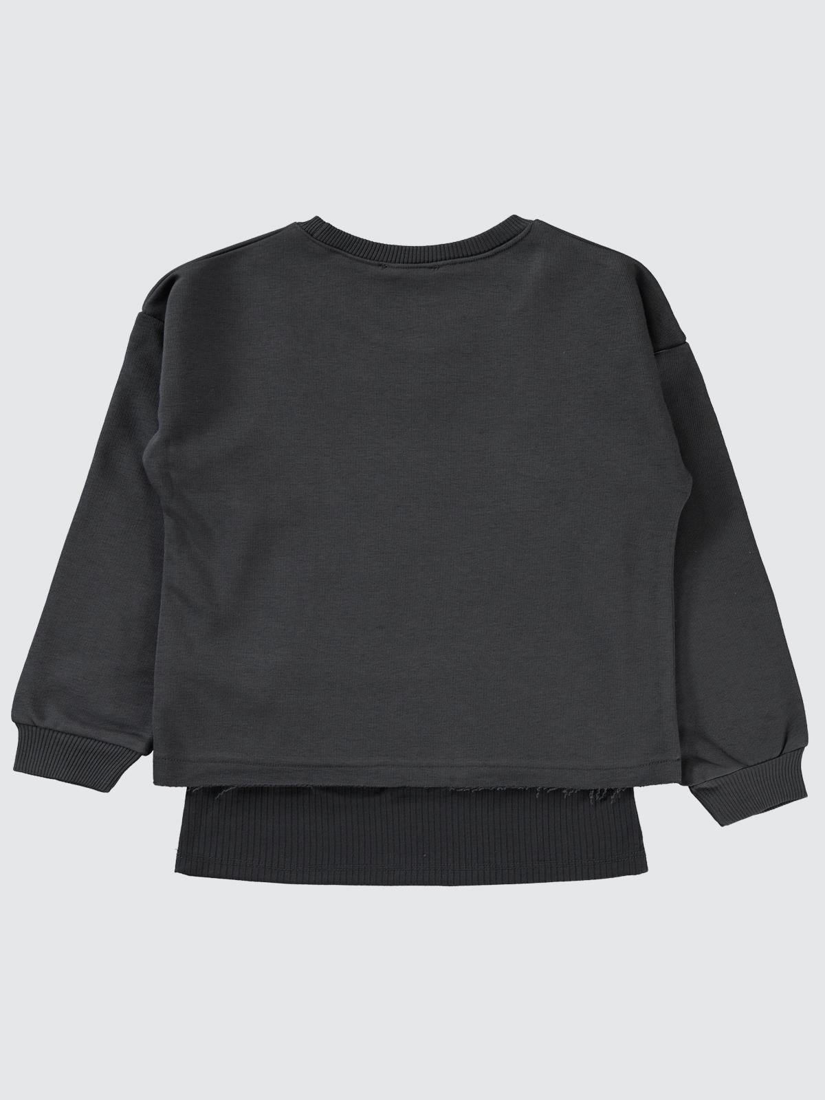 Civil Girls Active Baskılı 10-13 Yaş Sweatshirt - Gri