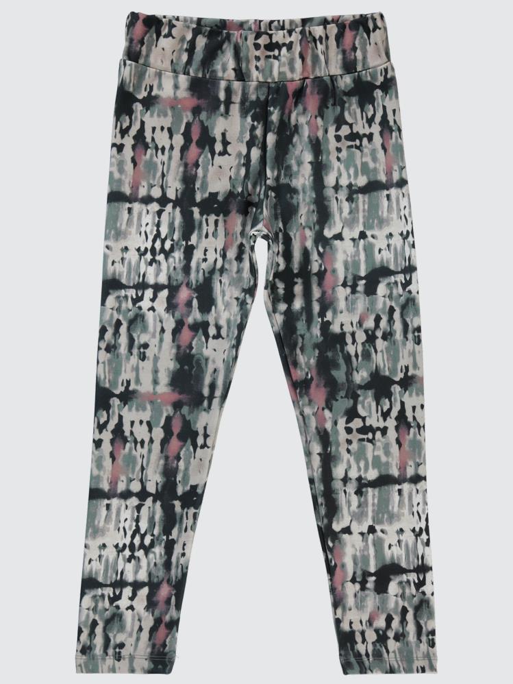 Civil Girls Renkli Kamuflaj Emp. Scuba 10-13 Yaş Tayt - Haki