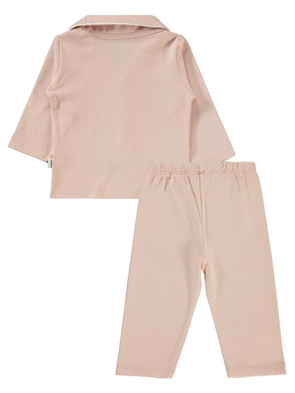 Civil Baby Kuğu Baskılı 6-18 Ay Pijama Takımı - Pudra