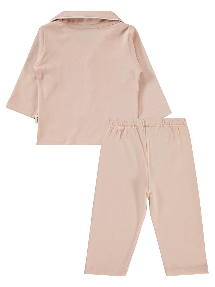 Civil Baby Kuğu Baskılı 6-18 Ay Pijama Takımı - Pudra