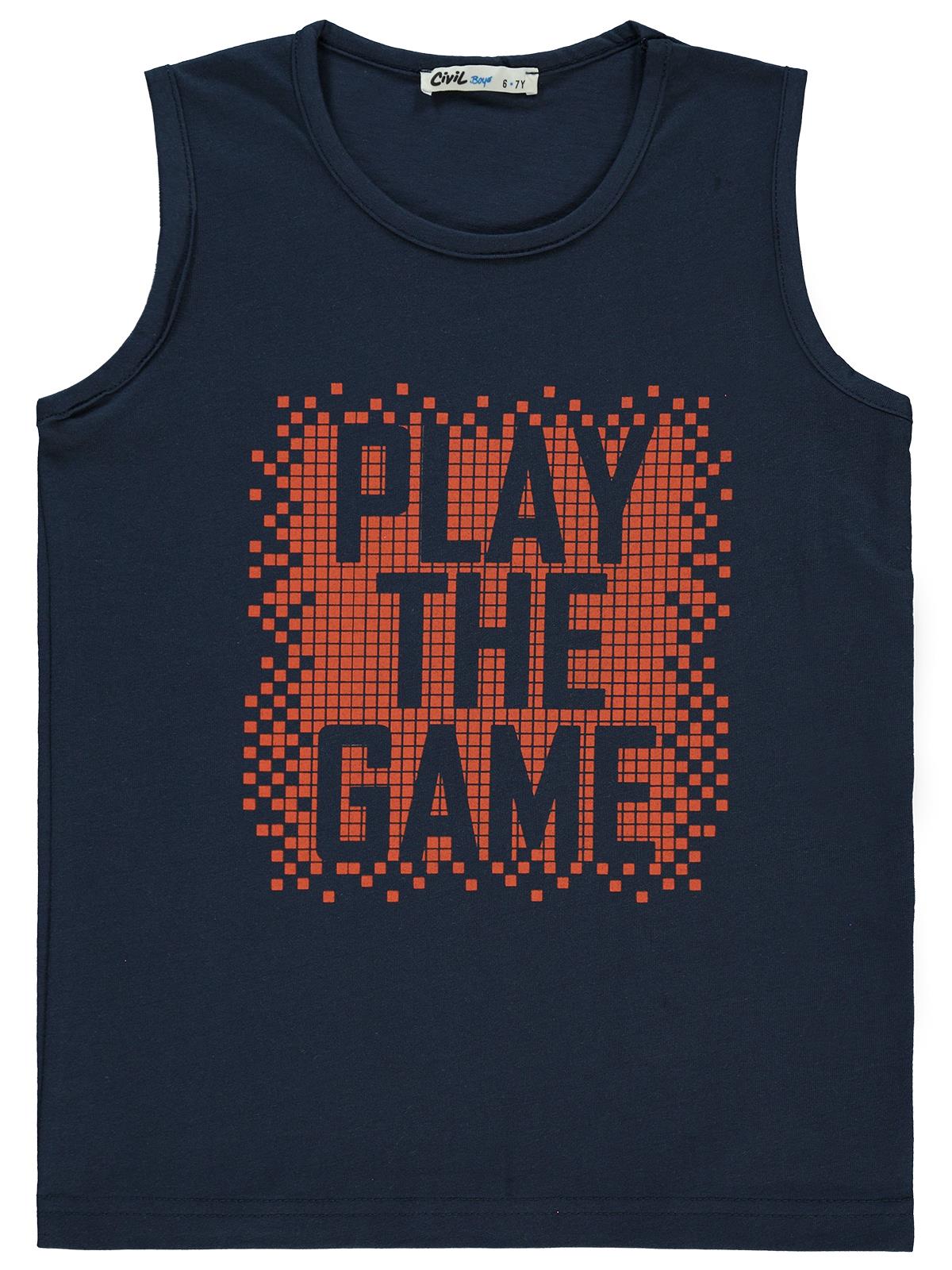 Civil Boys Play The Game Baskılı 6-9 Yaş Tişört - Lacivert