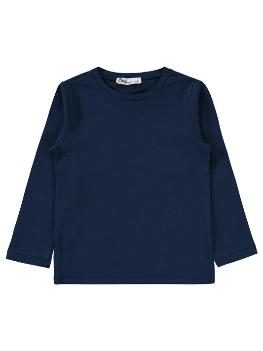 Civil Boys Erkek Çocuk Basic Sweatshirt | Likralı Süprem Uzun Kol | Okul Kreş ve Günlük Kullanım - Lacivert
