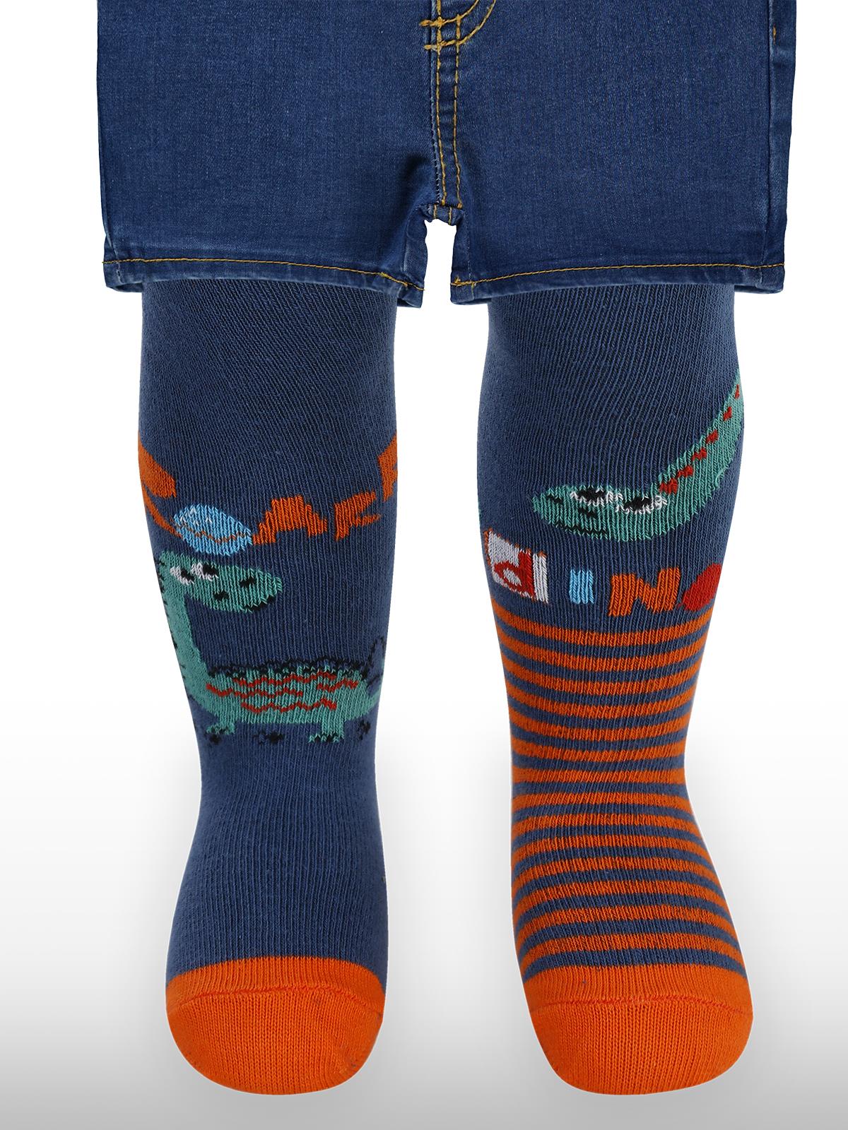 Civil Baby Roar Dinazor 0-24 Ay Bebek Erkek Külotlu Çorap - Mavi