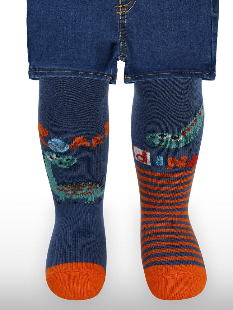 Civil Baby Roar Dinazor 0-24 Ay Bebek Erkek Külotlu Çorap - Mavi