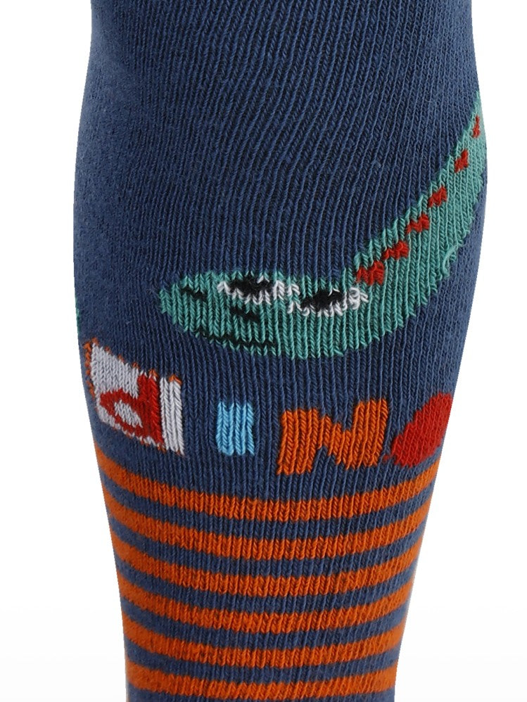 Civil Baby Roar Dinazor 0-24 Ay Bebek Erkek Külotlu Çorap - Mavi