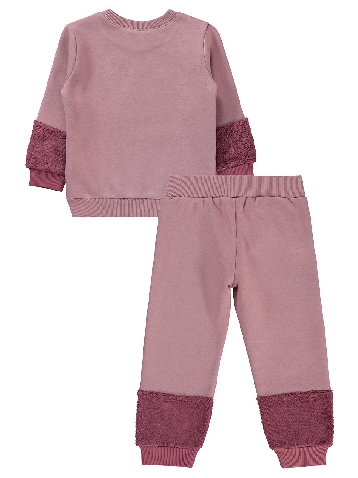 Civil Girls Shine Nakışlı Garnili 2-5 Yaş Eşofman Takımı - Pembe