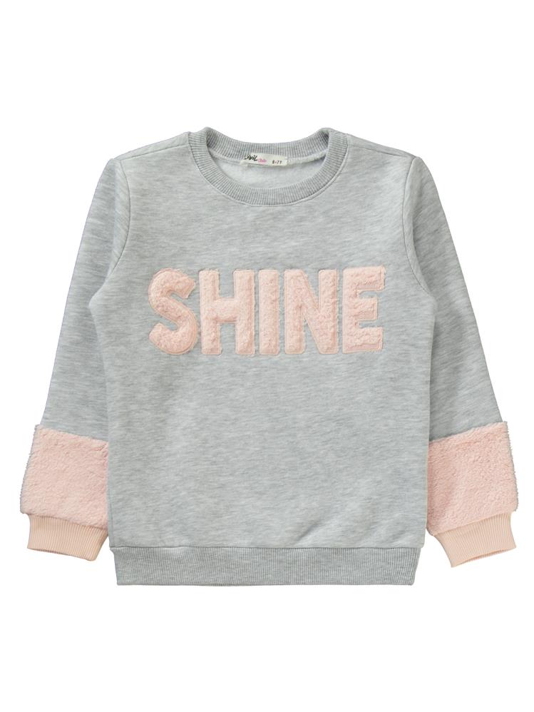 Civil Girls Shine Nakışlı Garnili 6-9 Yaş Eşofman Takımı - Gri