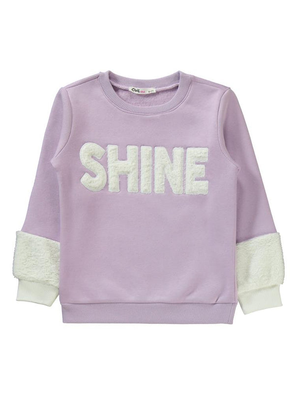 Civil Girls Shine Nakışlı Garnili 6-9 Yaş Eşofman Takımı - Lila