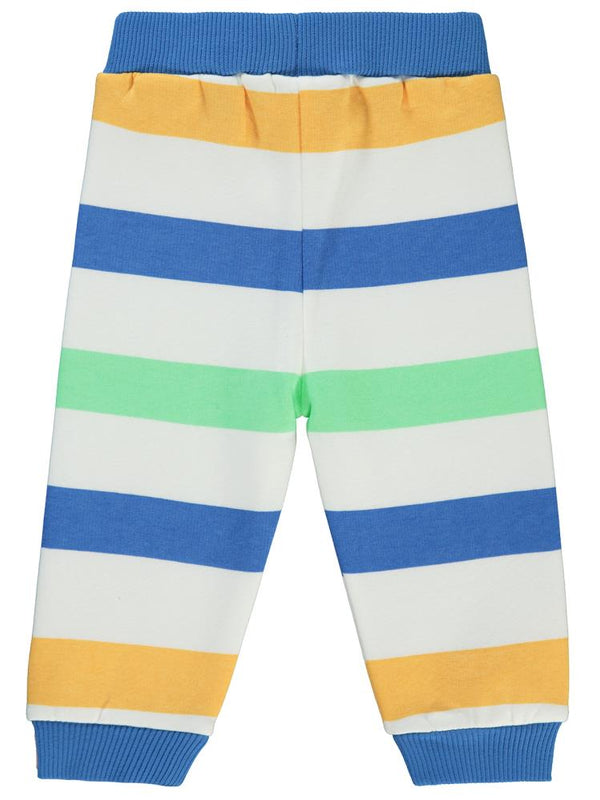 Civil Baby Renkli Kalın Çizgi Empirmeli 6-18 Ay Eşofman Altı - Mavi