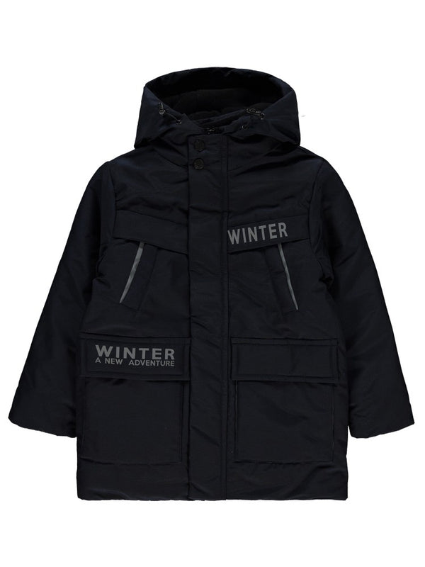 Civil Boys Winter Baskılı 6-9 Yaş Mont - Gri