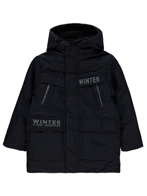 Civil Boys Winter Baskılı 6-9 Yaş Mont - Gri