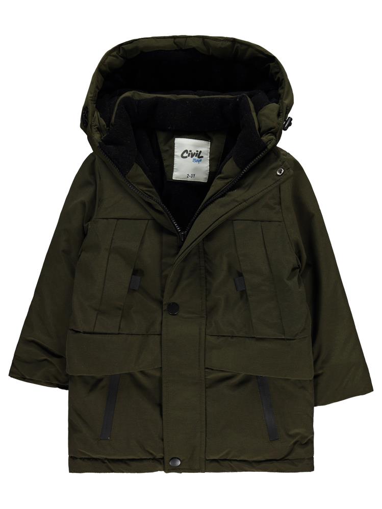 Civil Boys Cep Reflektörlü 2-5 Yaş Mont - Kahverengi