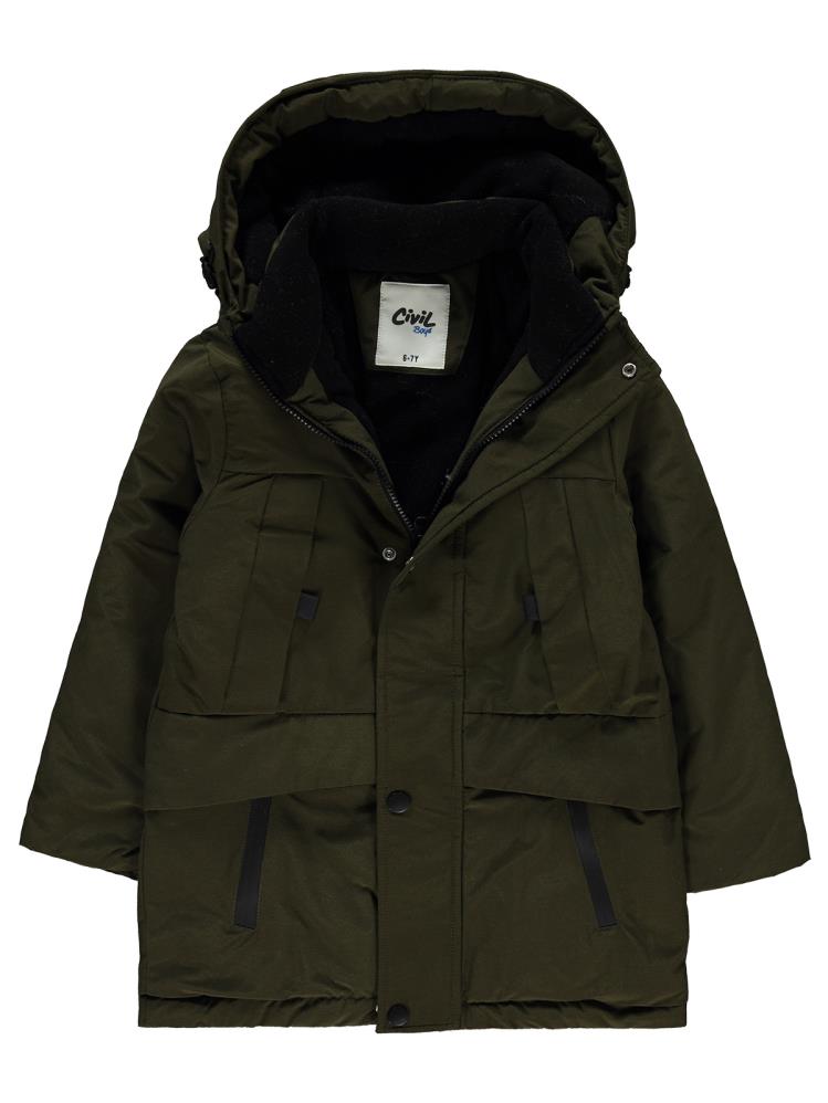 Civil Boys Cep Reflektörlü 10-13 Yaş Mont - Kahverengi