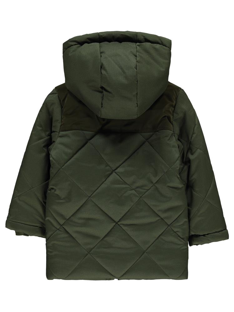 Civil Boys Kadife Cepli Baklava Desen 2-5 Yaş Mont - Haki