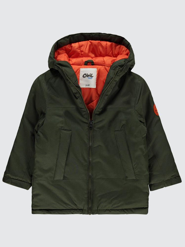 Civil Boys Kapak Cepli Parçalı 2-5 Yaş Mont - Haki