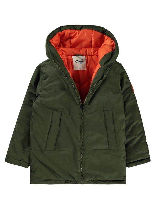 Civil Boys Kapak Cepli Parçalı 6-9 Yaş Mont - Haki