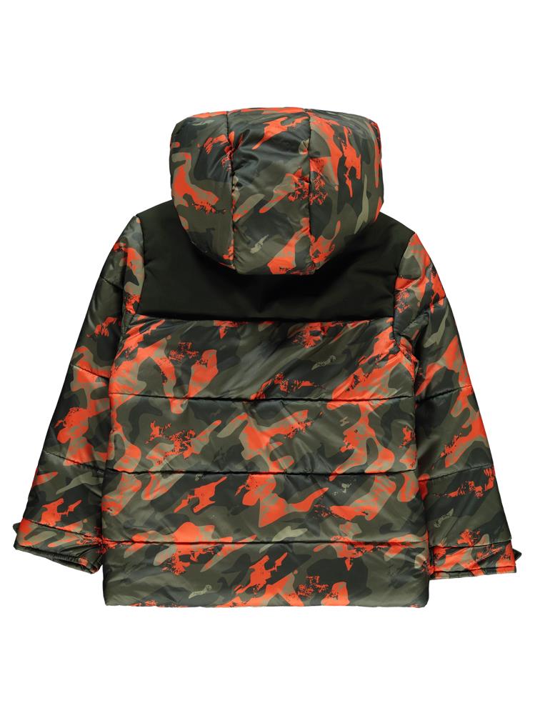 Civil Boys Kamuflajlı Parçalı 6-9 Yaş Mont - Turuncu