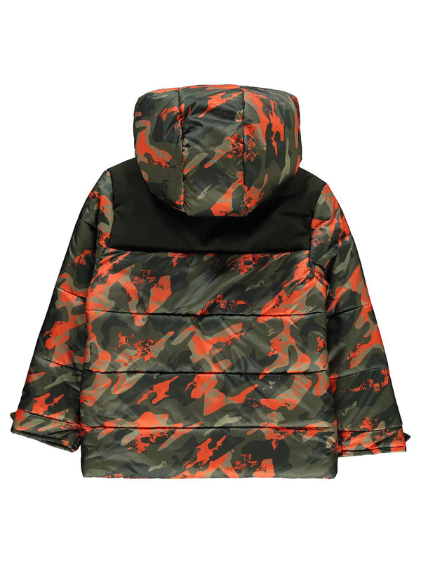 Civil Boys Kamuflajlı Parçalı 6-9 Yaş Mont - Turuncu