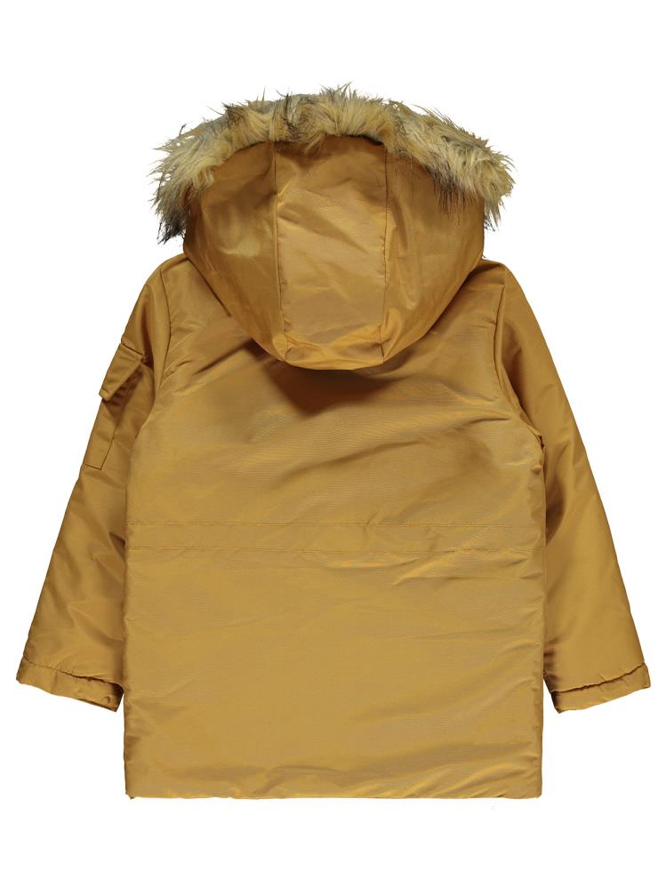 Civil Boys Kapak Cepli Kürklü 6-9 Yaş Mont - Hardal