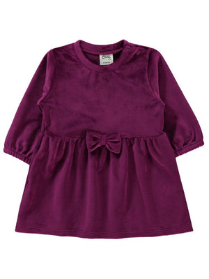 Civil Baby Kol Ucu Lastikli 6-18 Ay Elbise - Lila