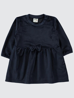 Civil Baby Kol Ucu Lastikli 6-18 Ay Elbise - Lacivert