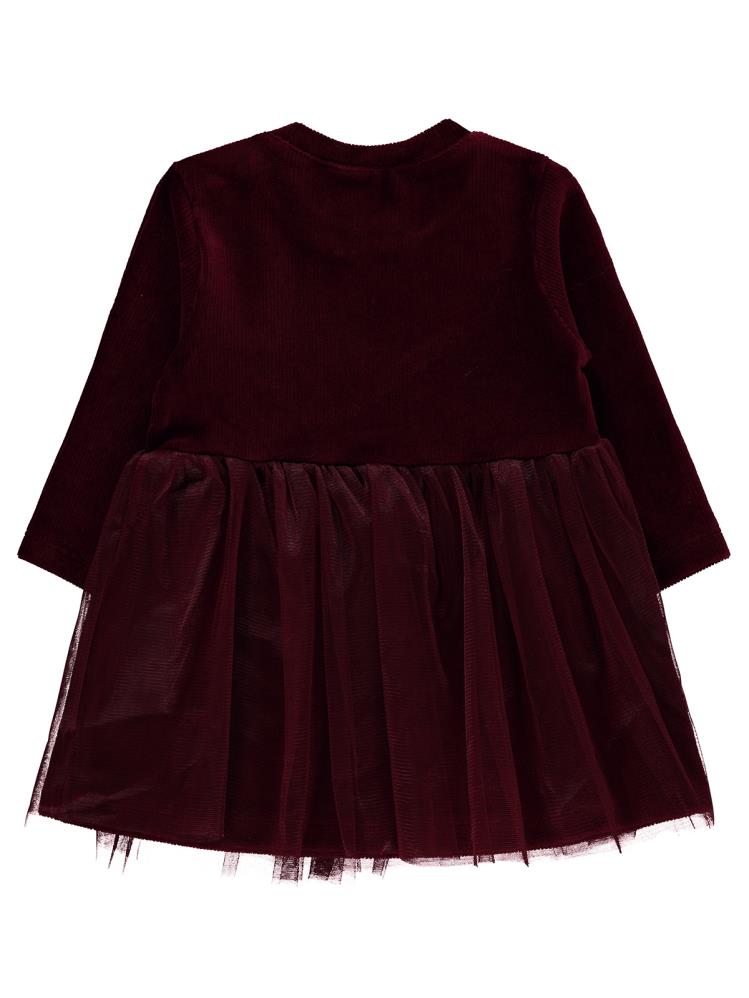 Civil Baby Basic Tüllü 6-18 Ay Elbise - Bordo
