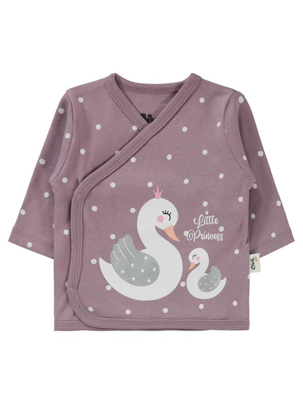 Civil Baby Kuğu Puanlı Empirme Zıbın Takımları - Lila