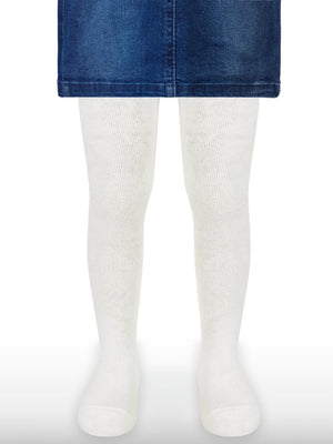 Civil Girls Basic Düz Havlu 2-12 Yaş Kız Külotlu Çorap - Ekru