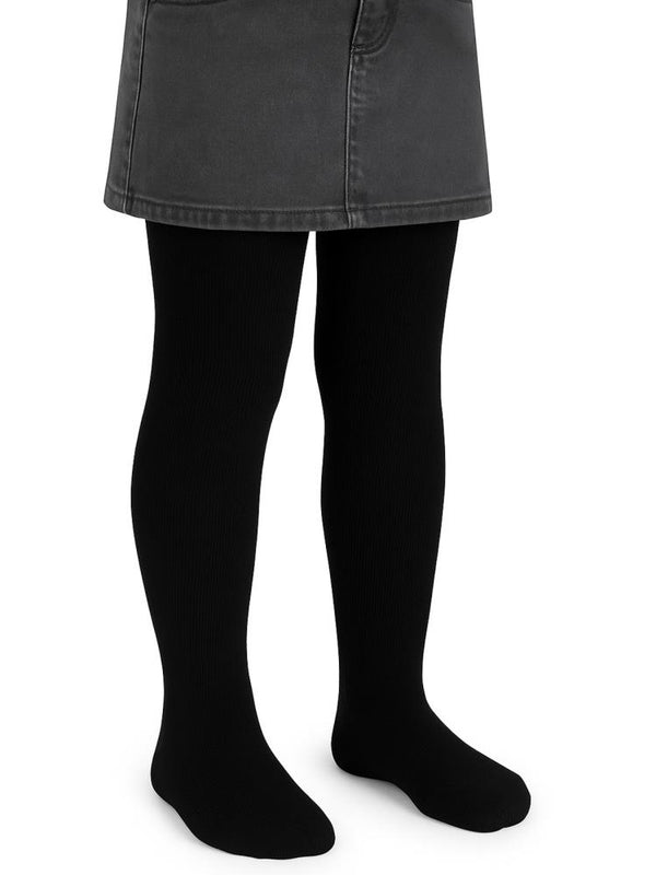 Civil Girls Basic Düz Havlu 2-12 Yaş Kız Külotlu Çorap - Siyah