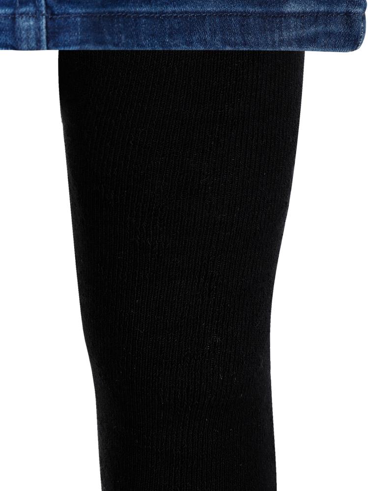 Civil Girls Basic Düz Havlu 2-12 Yaş Kız Külotlu Çorap - Siyah