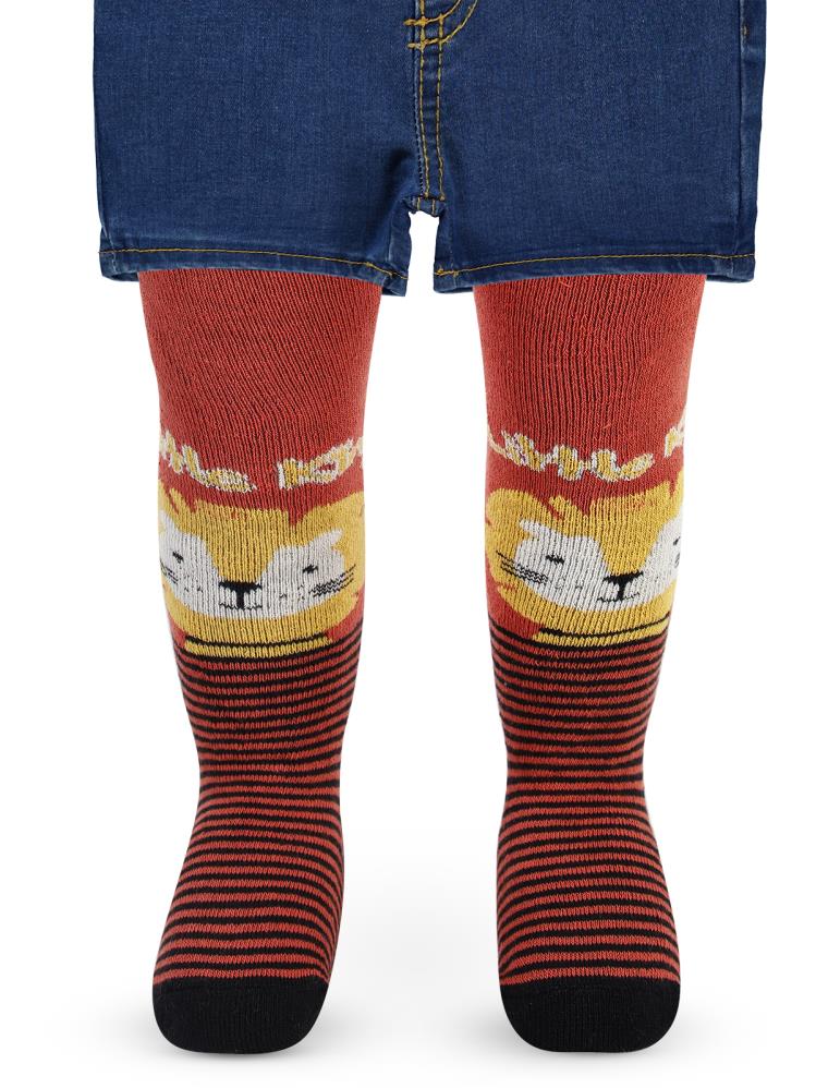 Civil Baby Tiger Havlu 6-18 Ay Bebek Erkek Külotlu Çorap - Turuncu