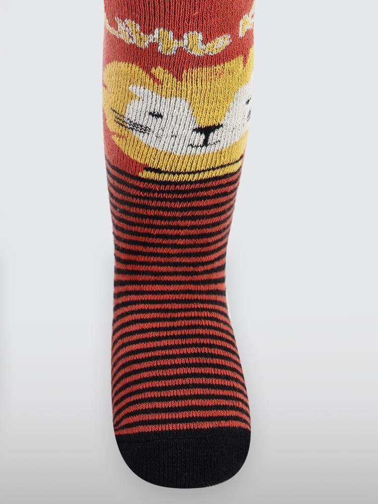 Civil Baby Tiger Havlu 6-18 Ay Bebek Erkek Külotlu Çorap - Turuncu