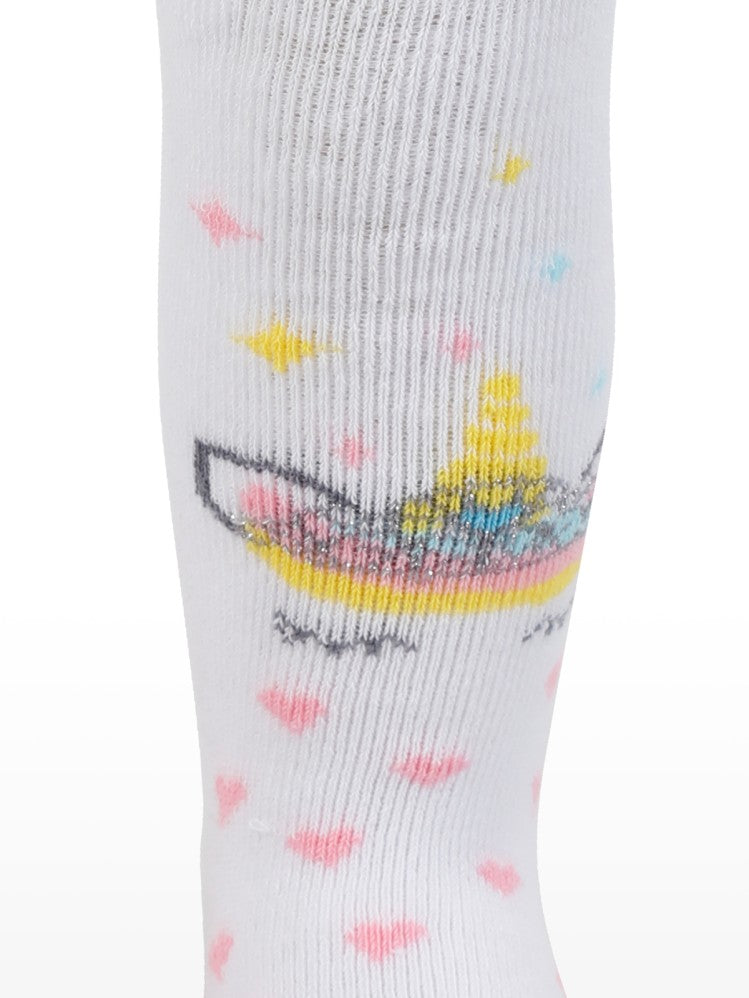 Civil Baby Havlu Unicorn 6-18 Ay Bebek Kız Külotlu Çorap - Beyaz